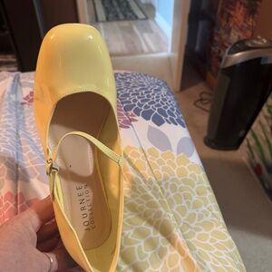 Yellow summer heels